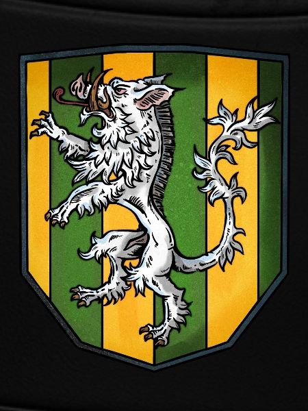 Wappen silber Wildschwein