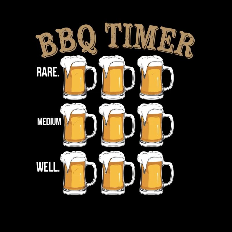 BBQ Timer Beer Lover BBQ Party Humorous