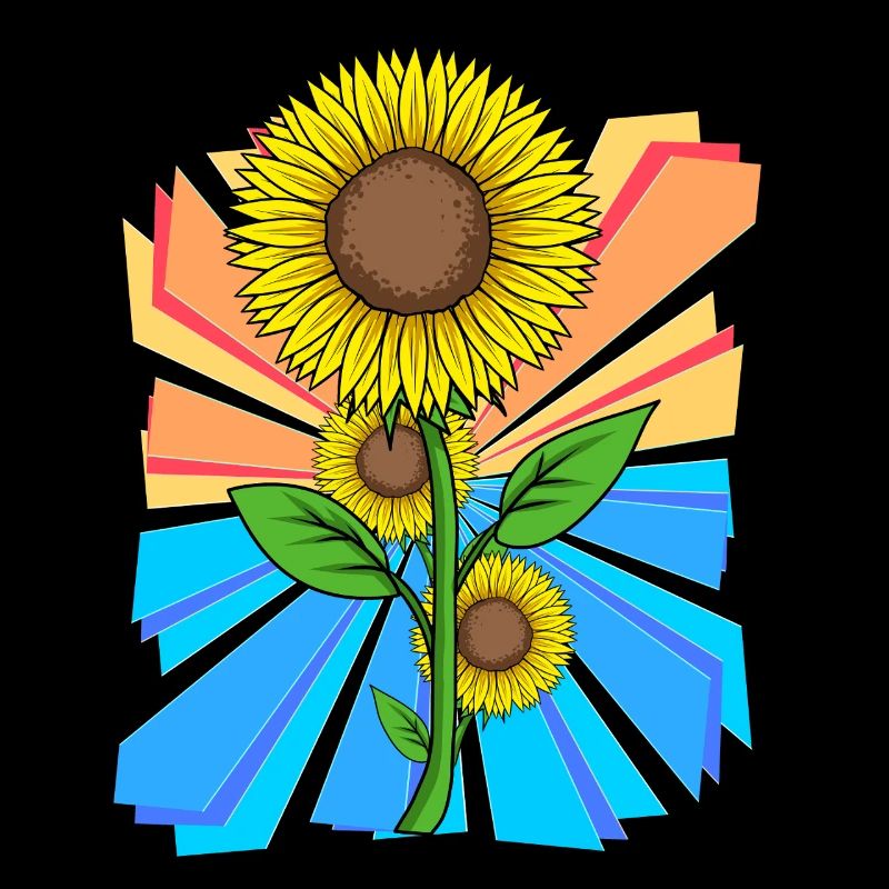 Sonneunblume Blumen Blume Garten Retro
