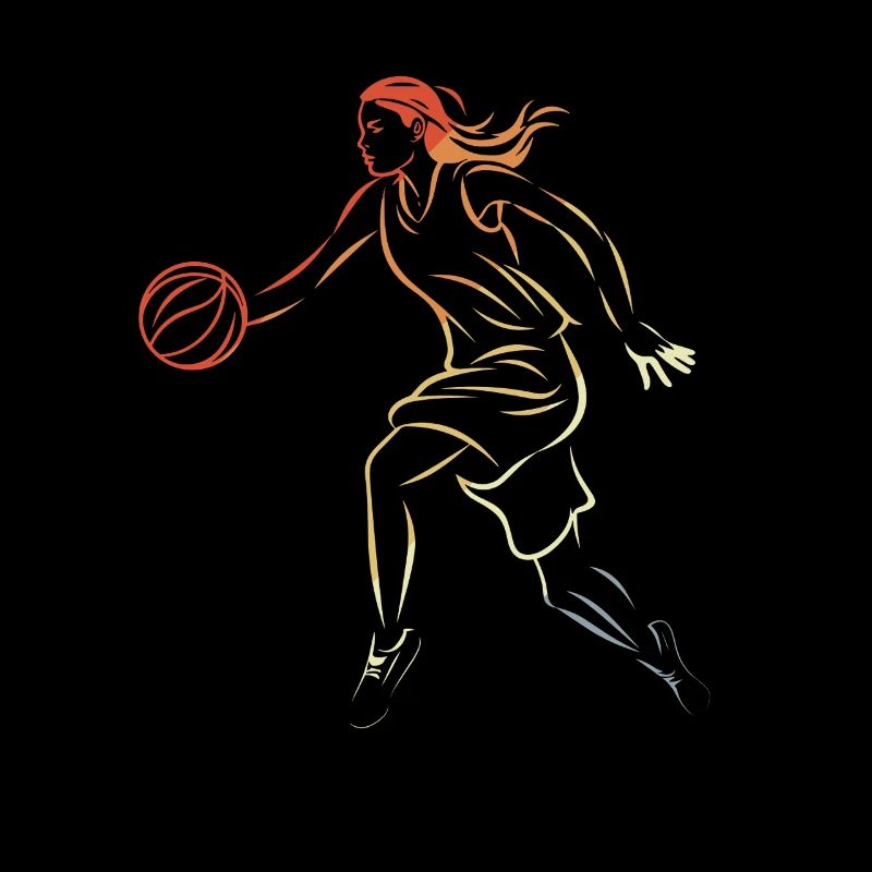 Weiblicher Basketballer