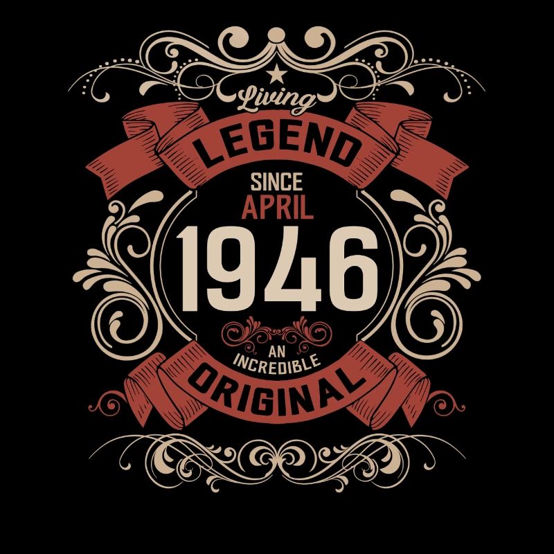 80th Birthday Legend April Born in 1946