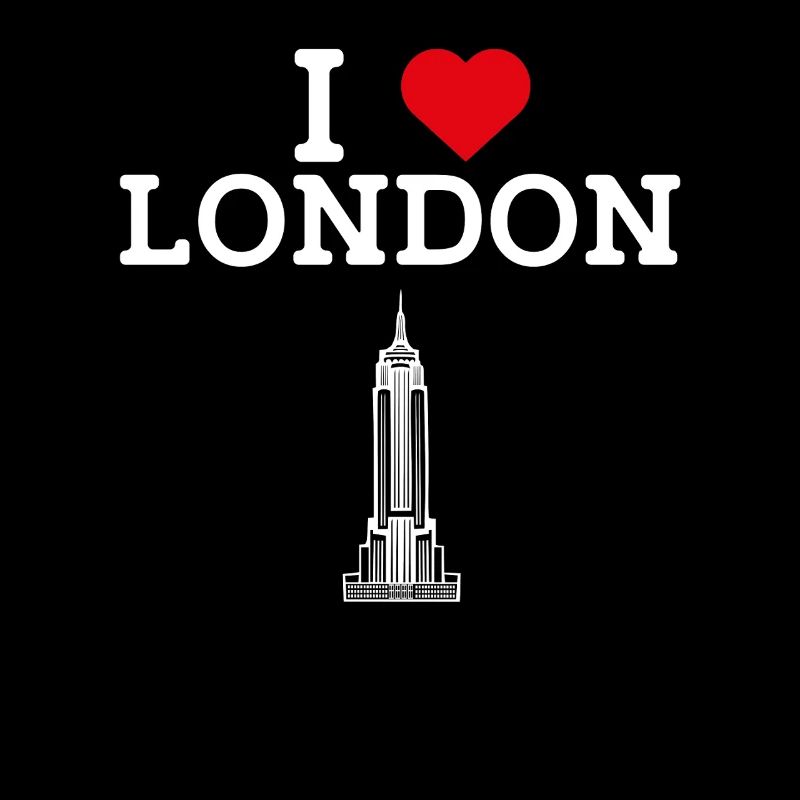 J’aime Londres Empire Angleterre État coeur Drapeau Jeu de mots