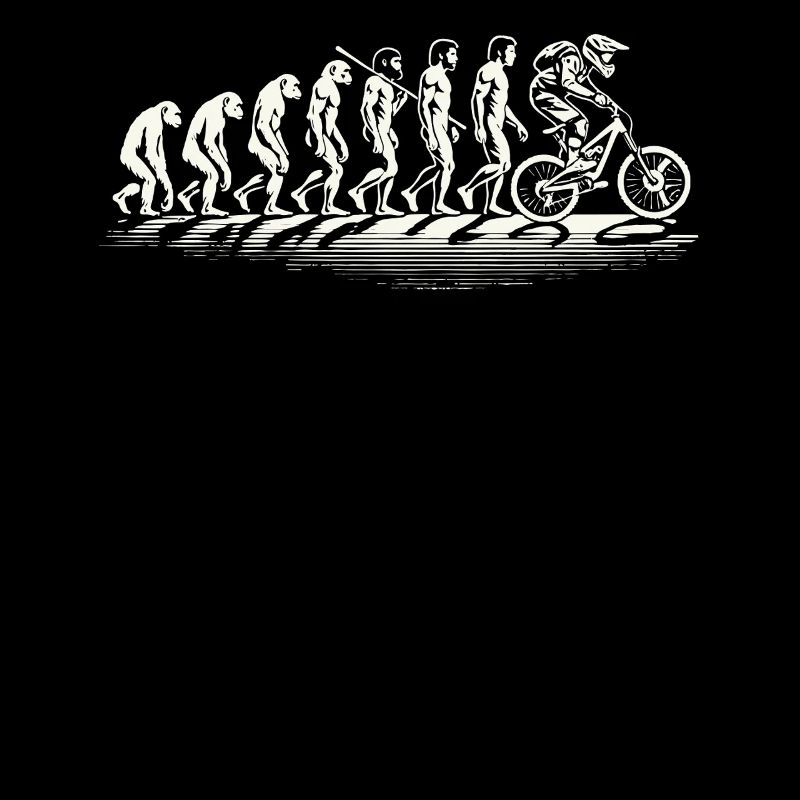 Evolution Bicycle Mountain Bike Cycling Humor