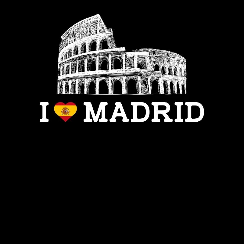 J’aime Madrid Colisée Lover Cool Coeur Drapeau Jeu de mots