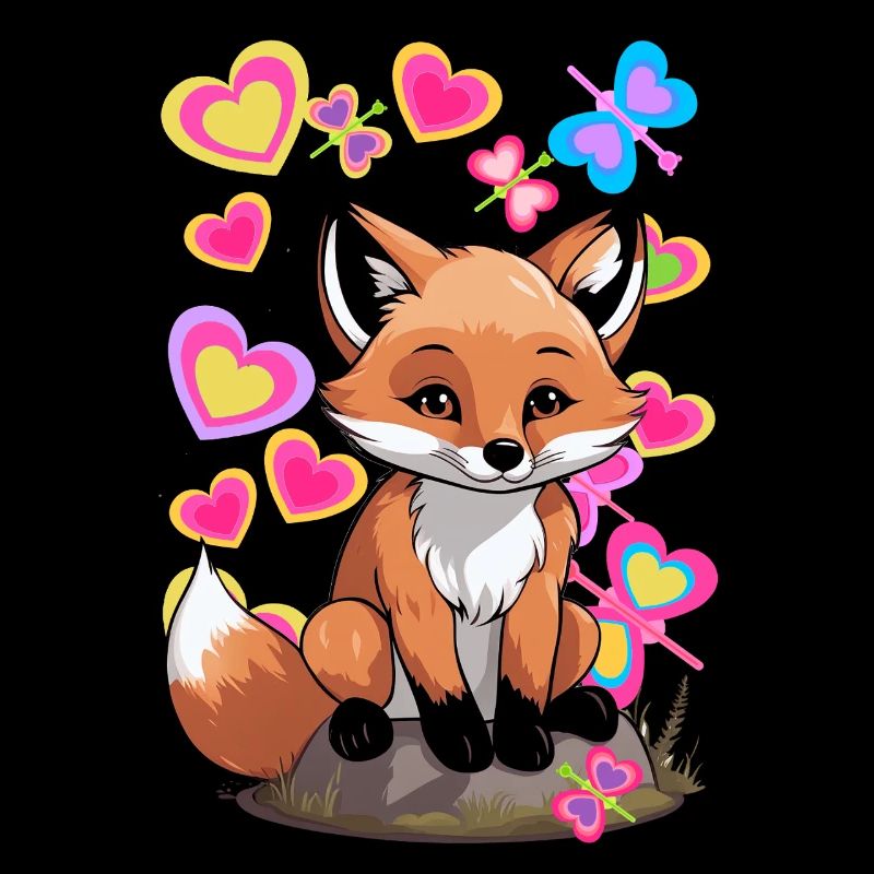 Fox, Forest Animals, Foxes, Spring, Butterflies