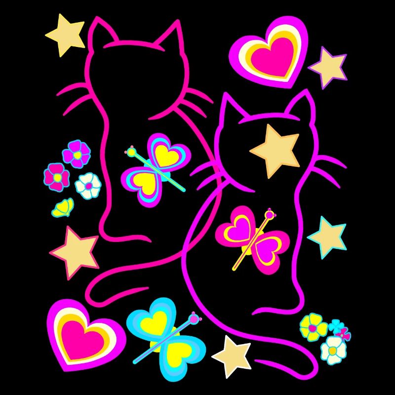Chats Chat Rétro Vintage 80s 90s Enfants