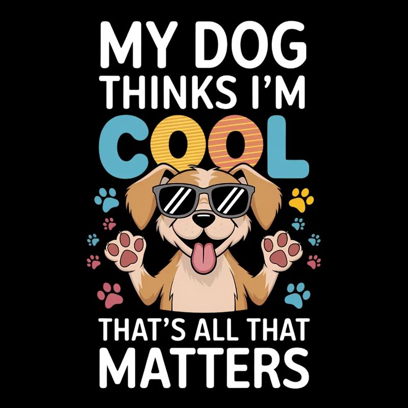Mon chien pense que je suis cool en disant