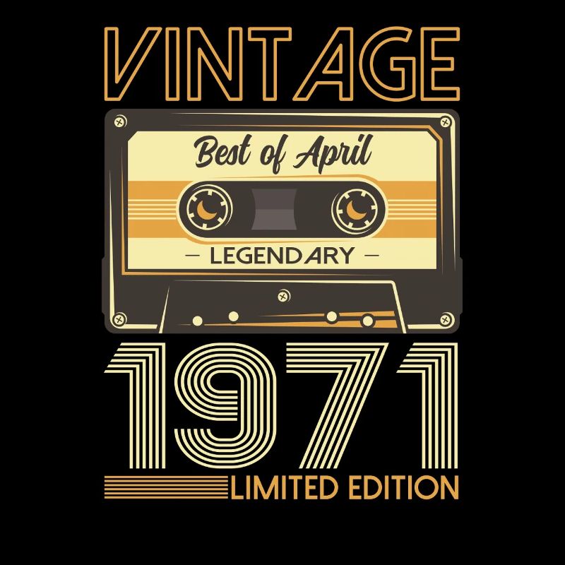 Cassette 55th Birthday Legend April Vintage 71