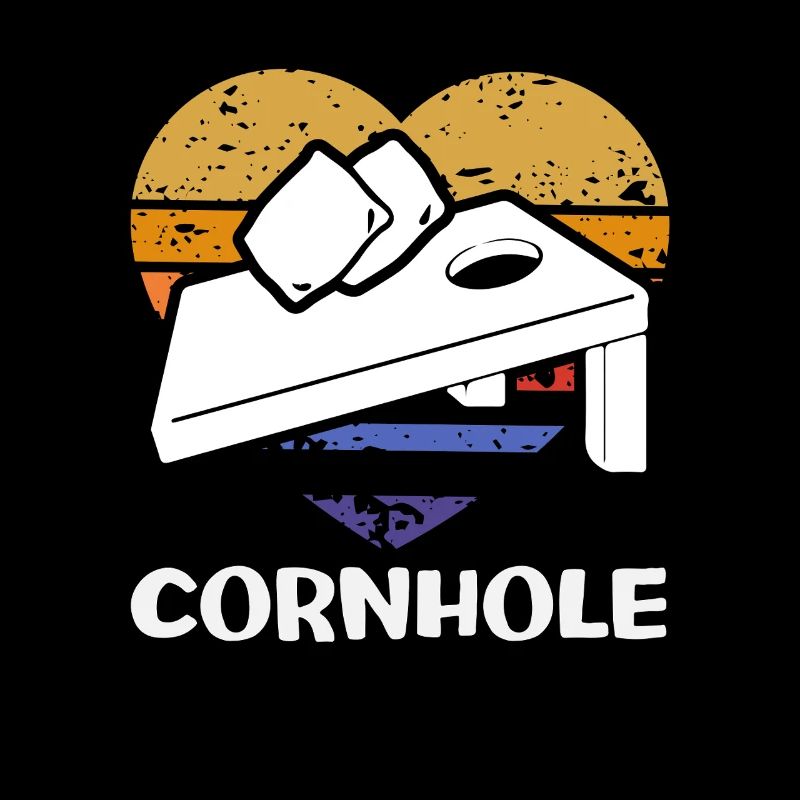 Cornhole Player Coeur Design Rétro