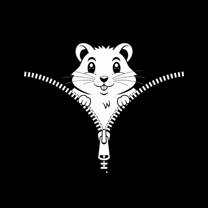 Mignon Hamster Face Zipper Fun