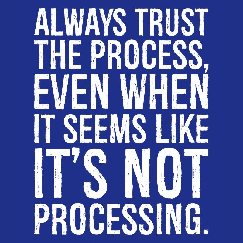 always trust the process even when it seems like