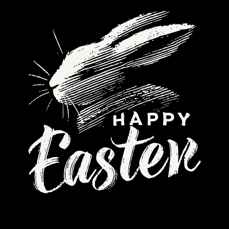 Vintage Easter Bunny Happy Easter Design