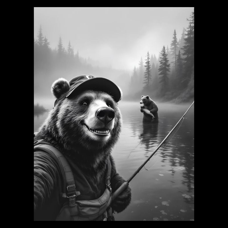 Fischerei Bär Selfie