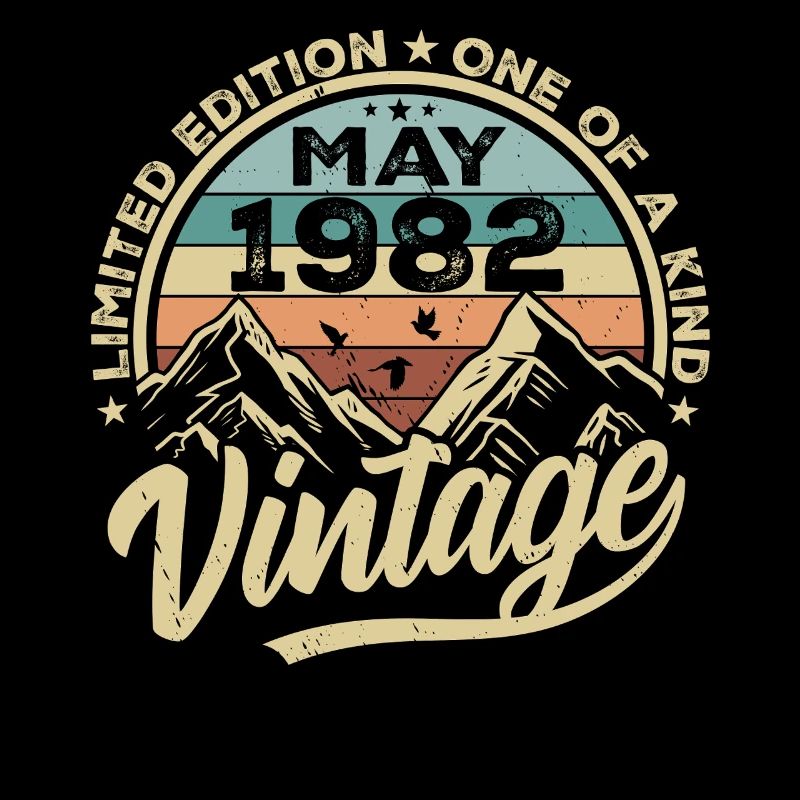 Geburtstag Vintage Mai 1982 original May 1982