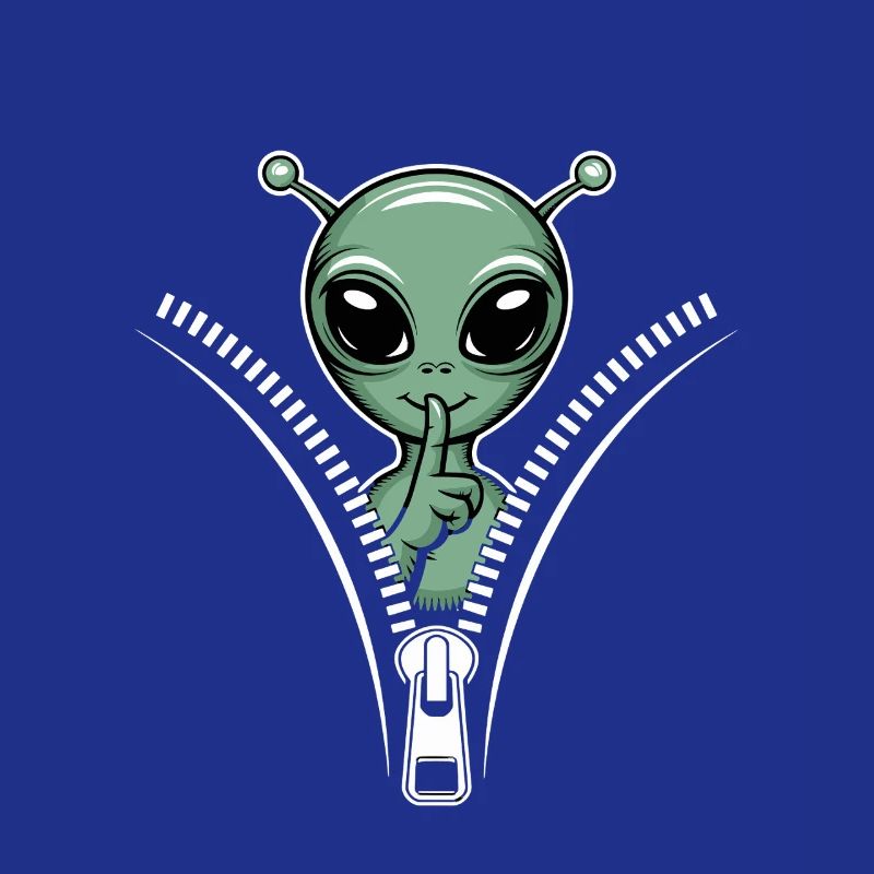 Drôle d’extraterrestre avec conception de fermeture éclair