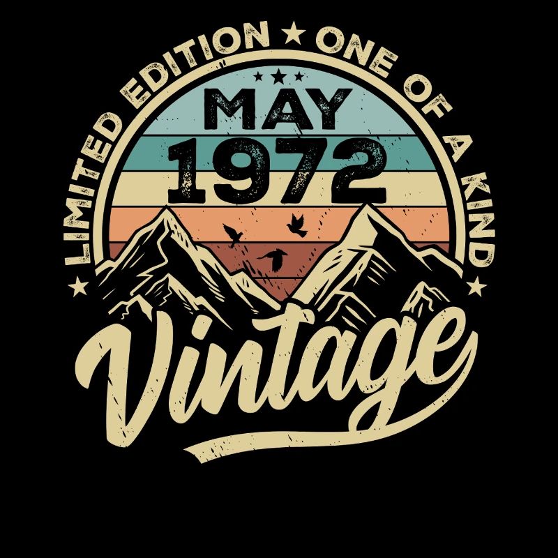 Geburtstag Vintage Mai 1972 original May 1972