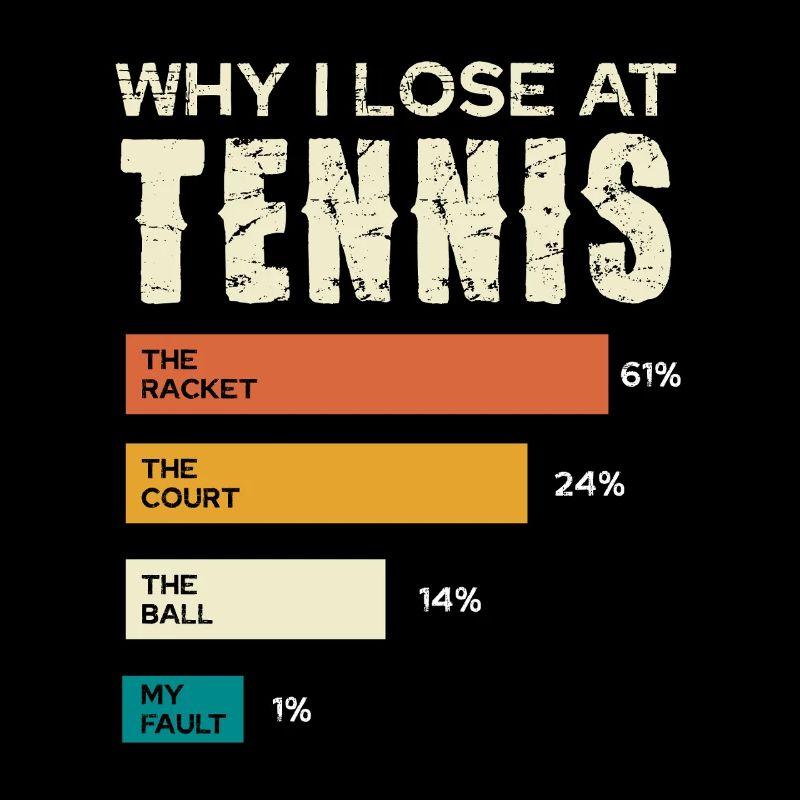 Why I lose at tennis Humorous table