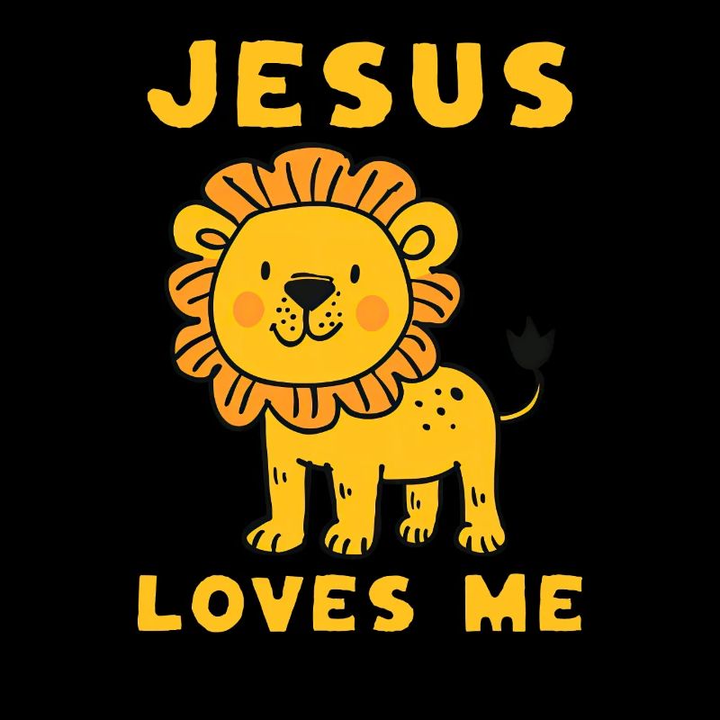 Jésus m’aime mignon lion chrétien