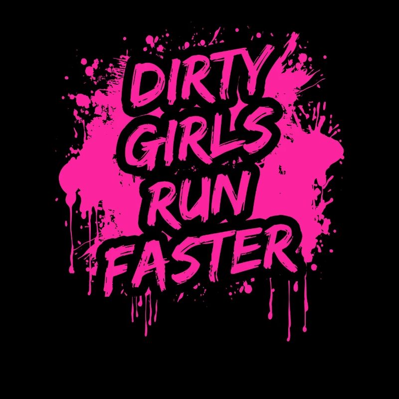 Les filles sales courent plus vite Schlammlauf Mud Muddy Race