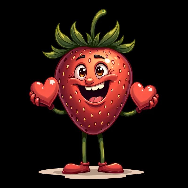 Lustige Erdbeere Erdbeeren Früchte