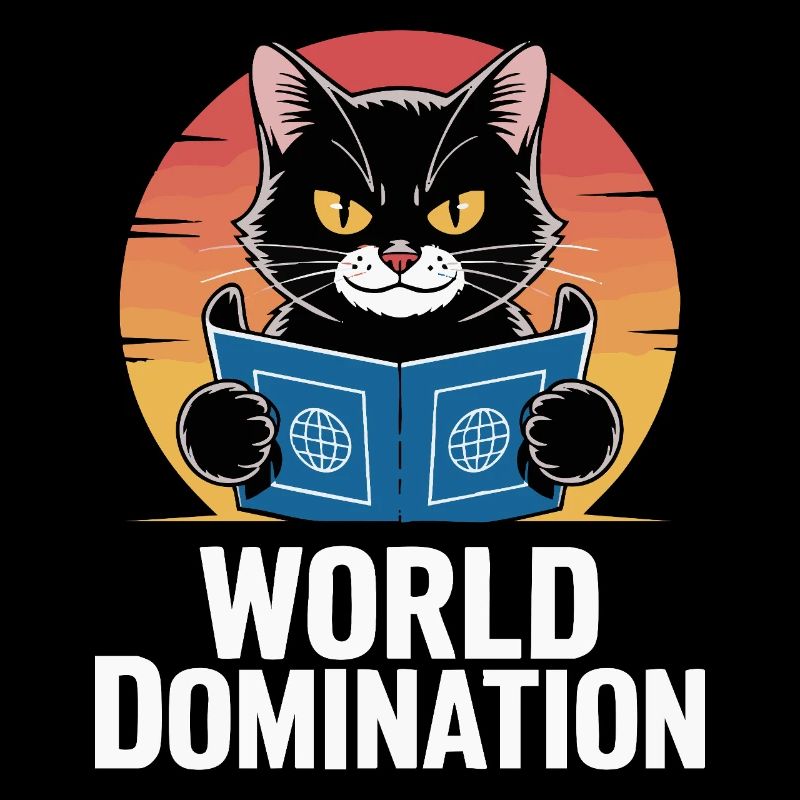 World domination – cat with big plans