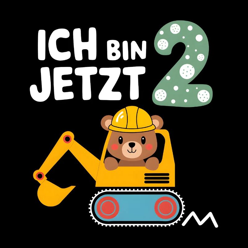 Ich bin jetzt 2 Bagger Bär 2. Geburtstag