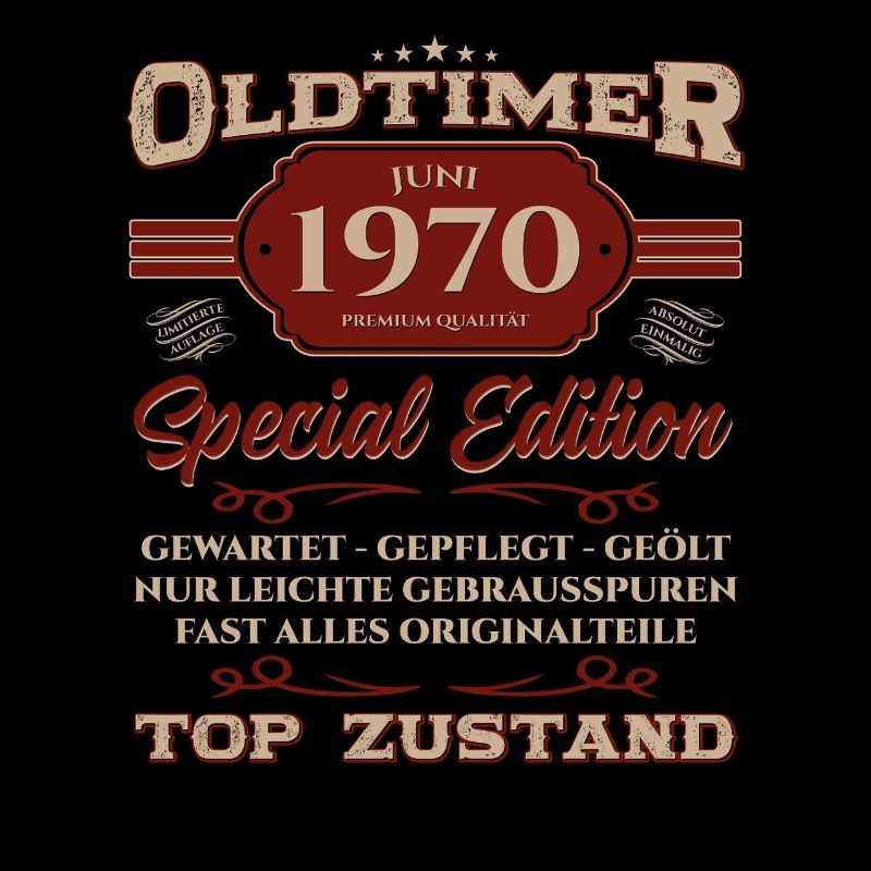 55. Geburtstag Oldtimer Juni Jahrgang 1970