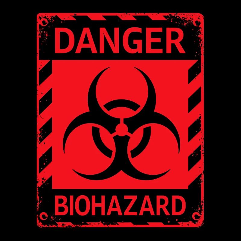 Danger Biohazard Grunge Zombies Apocalypse