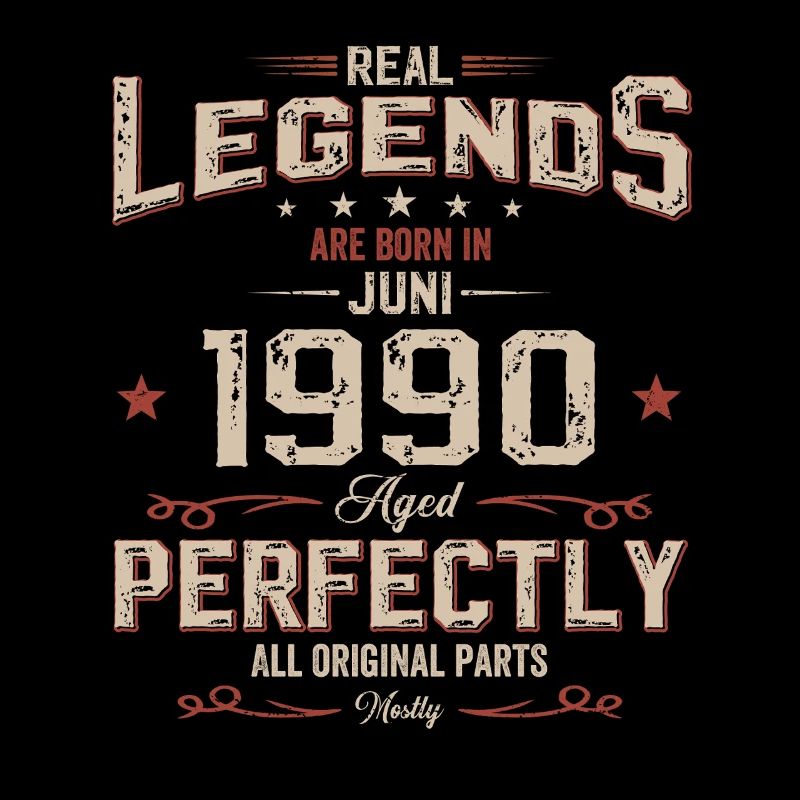 35. Geburtstag Geschenk Mann Original Juni 1990