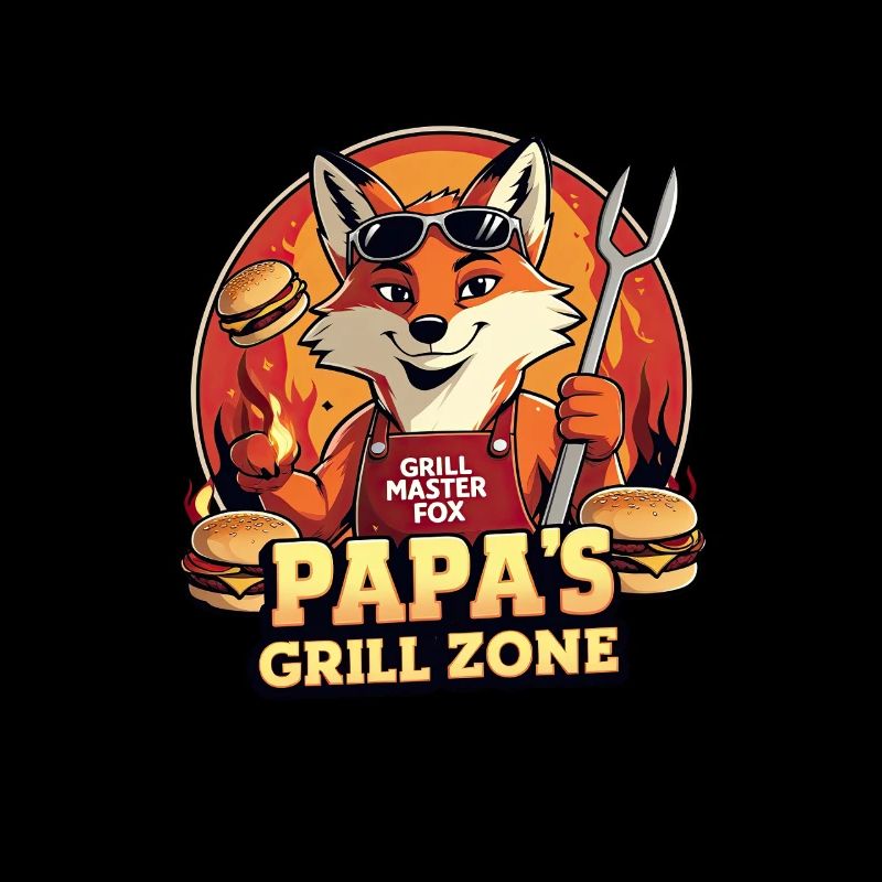 Grill fox for dad's barbecue zone