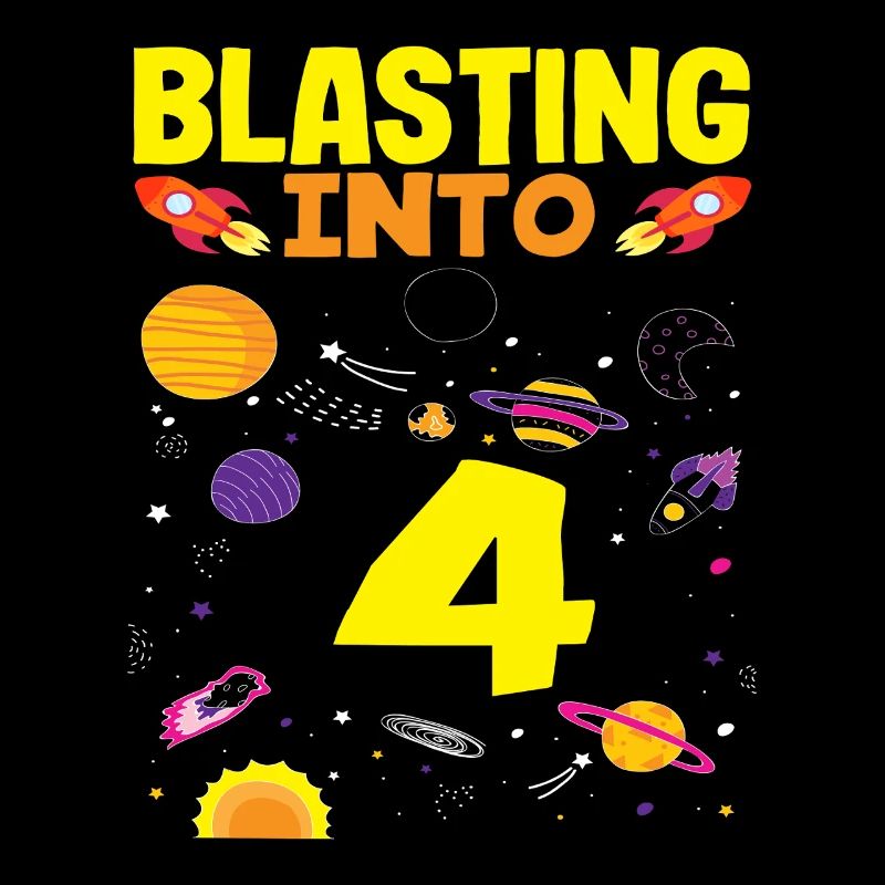 Rocket launch into the fourth birthday