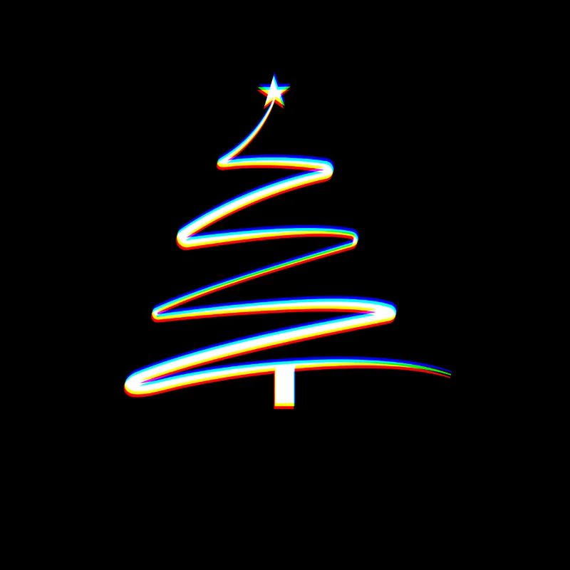 Abstract Christmas Tree Trippy Effect