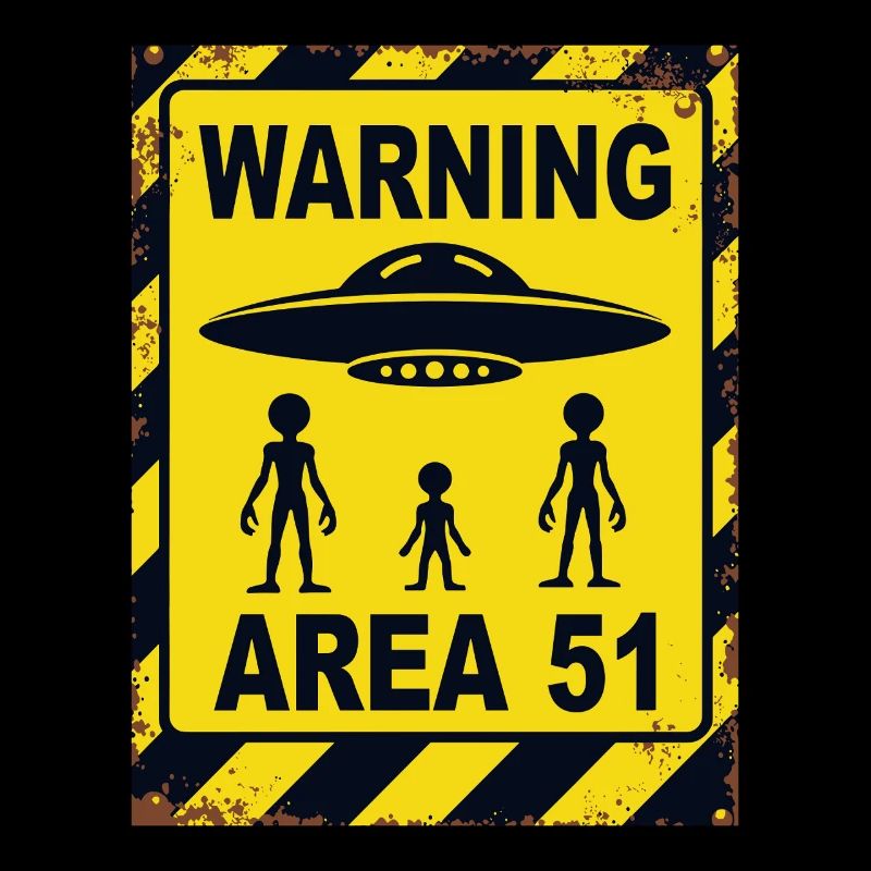 Avertissement OVNI Zone 51 - Entrez à vos risques et périls
