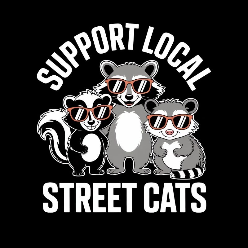 Soutenez les chats des rues locaux Cool Style