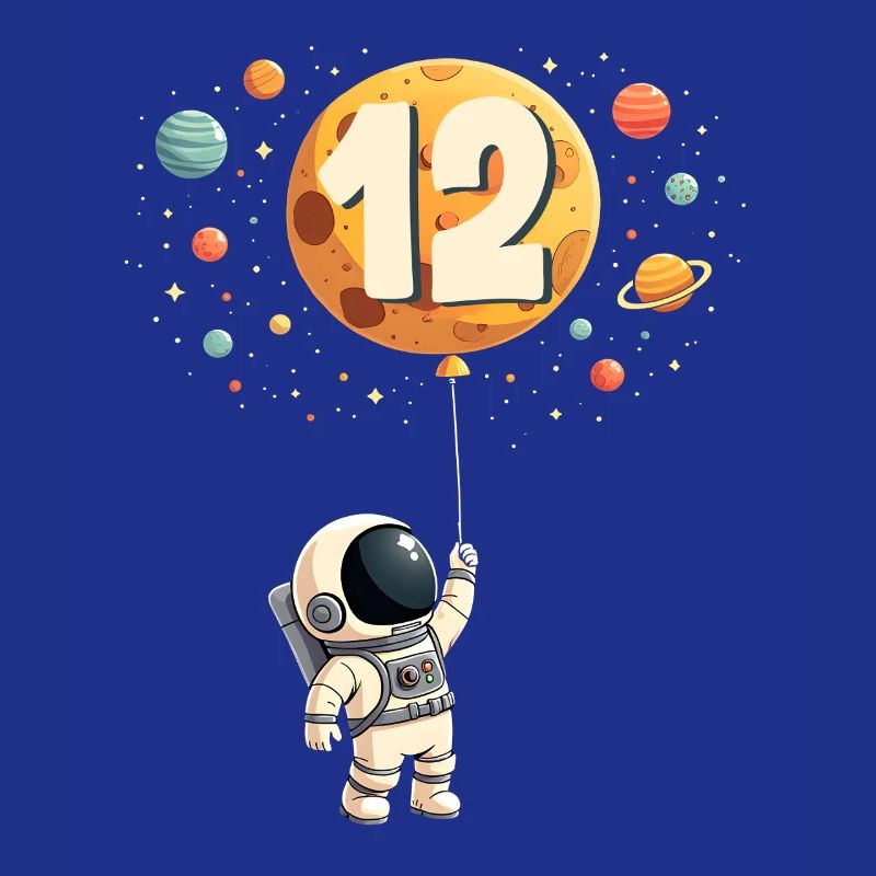 Astronaute mignon 12e anniversaire garçon espace