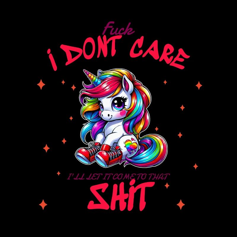 I Don't Care Unicorn Statement design