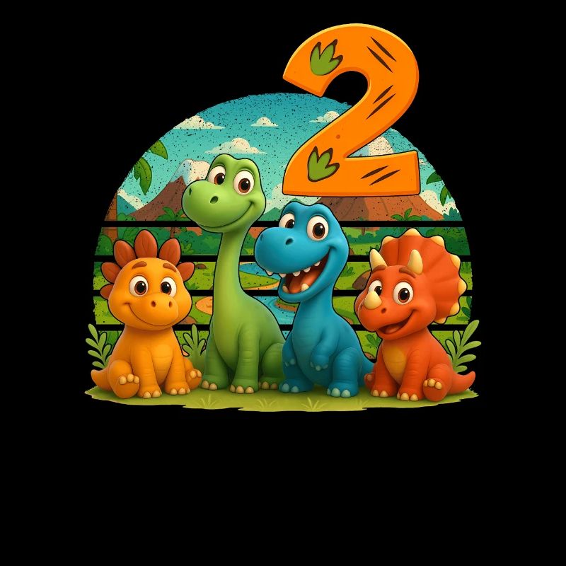 Dinosaur Birthday Kids 2 Years Gift