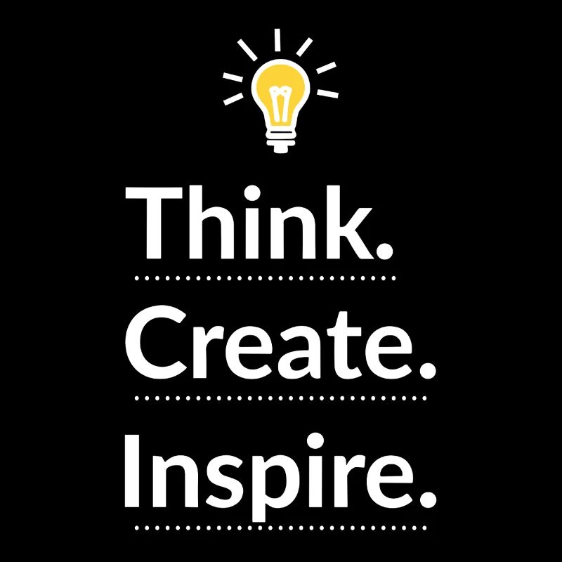 Think Create Inspire Glühbirne