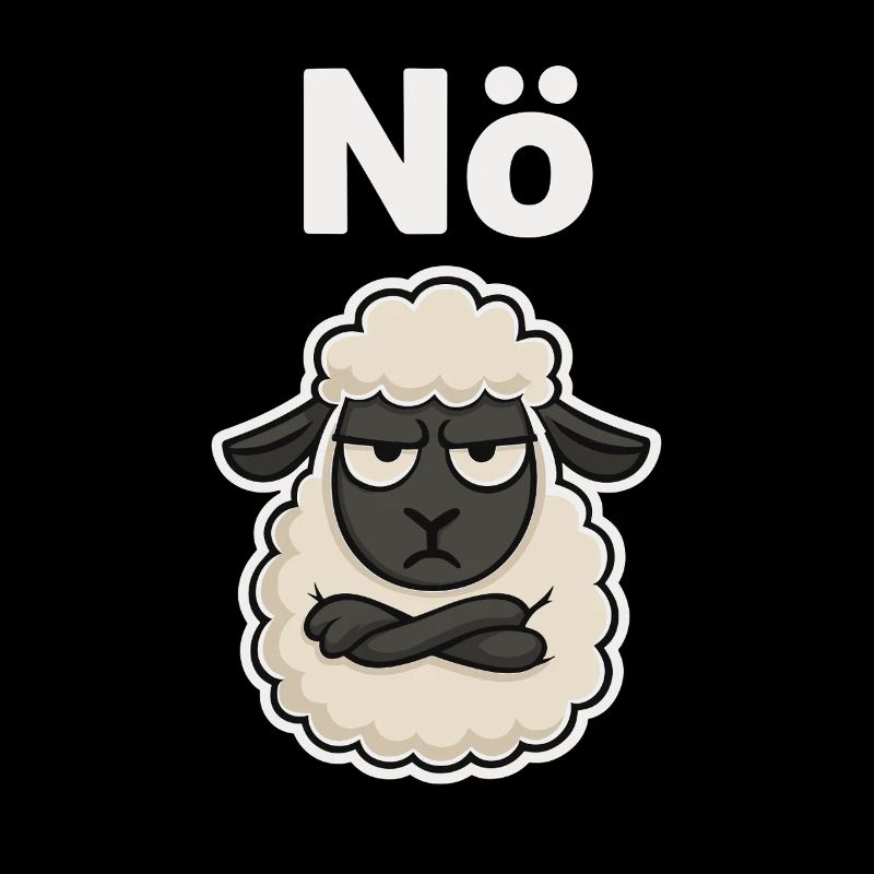 Nope mouton drôle dicton design
