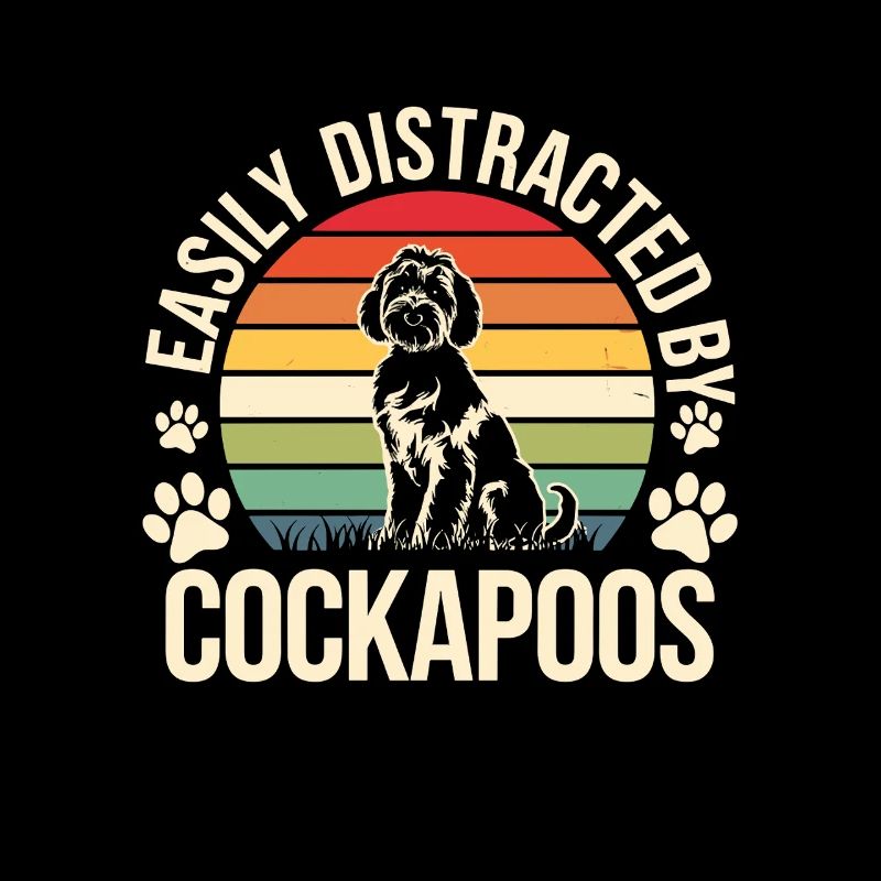 Easily Distracted By Cockapoos – Vintage Look for