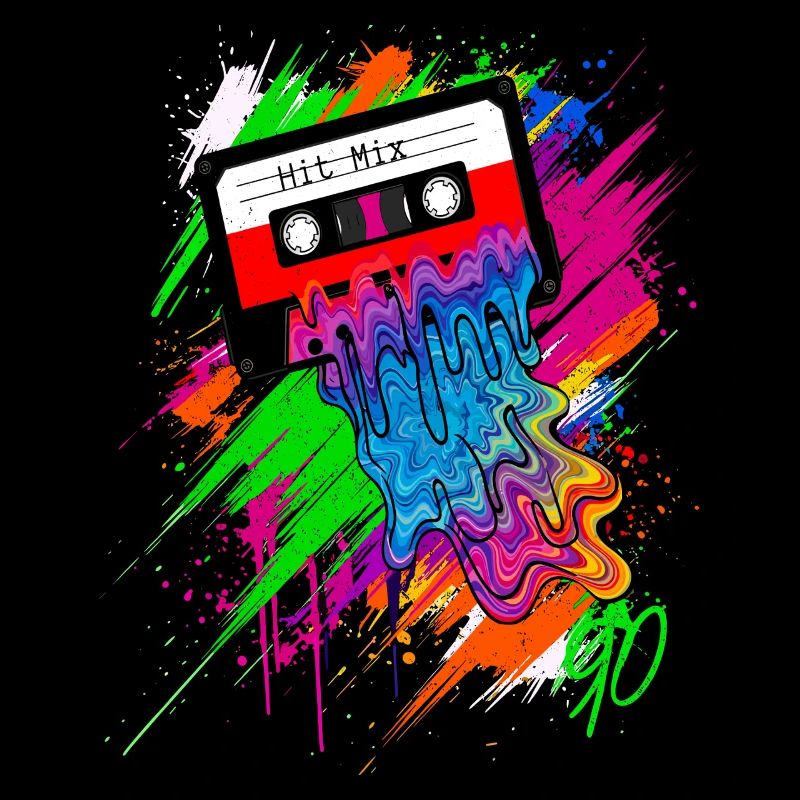 The 90s Sound - Graffiti Kassette Bunt Neon