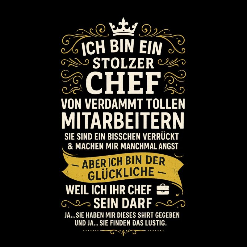 STOLZER CHEF VON VERDAMMT TOLLEN MITARBEITERN