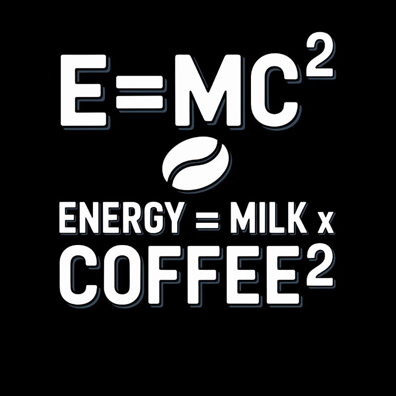 E=MC2 Physique Dicton Caféine Nerd Énergie Café
