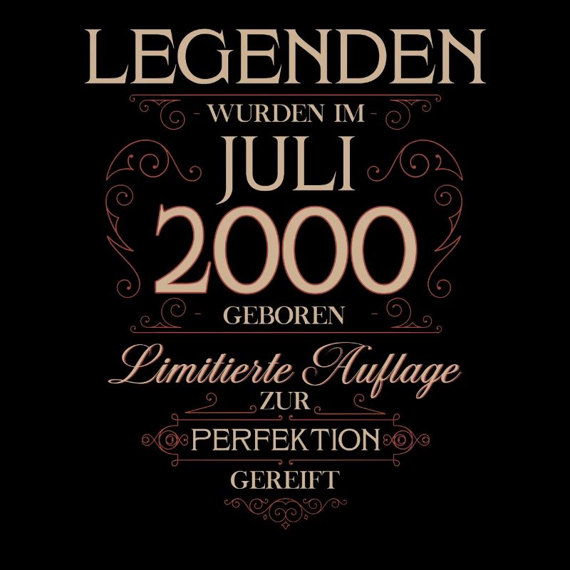 25. Geburtstag Geschenk Mann Original Juli 2000