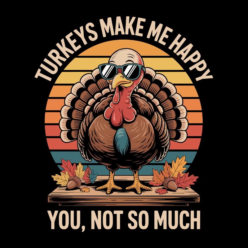 Witziges Thanksgiving Design mit Truthahn