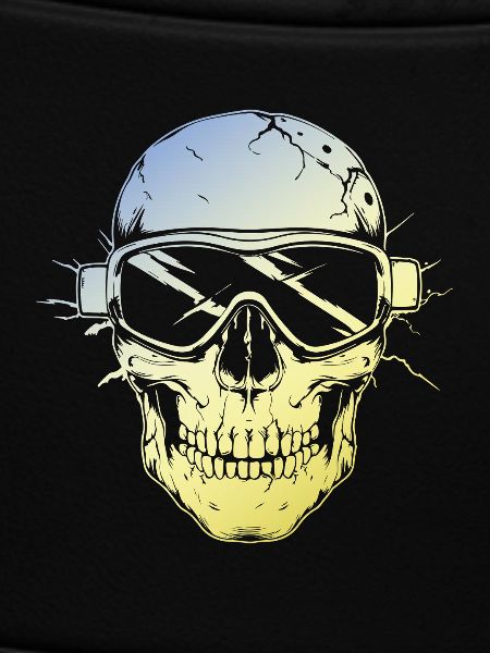 Ski Skibrille Skelett