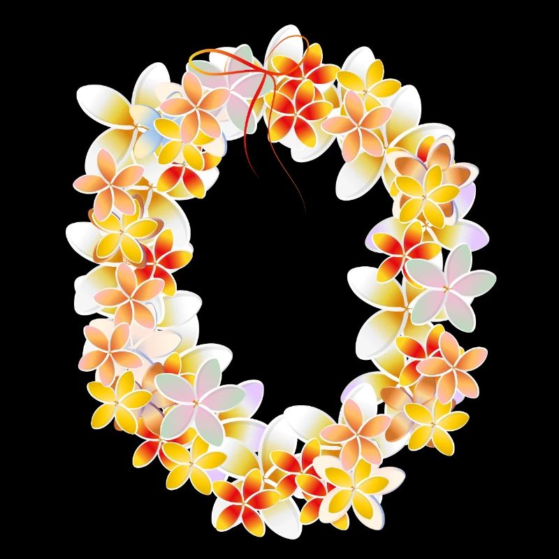 Collier hawaïen en fleurs – ambiance aloha tropicale