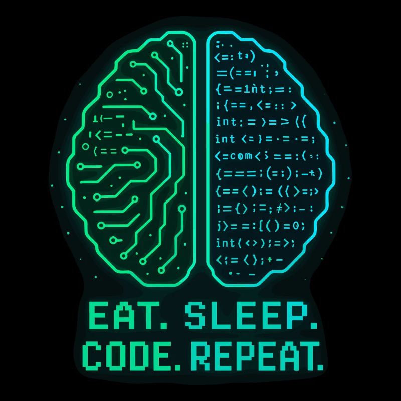 Eat Sleep Code Repeat Geek Design
