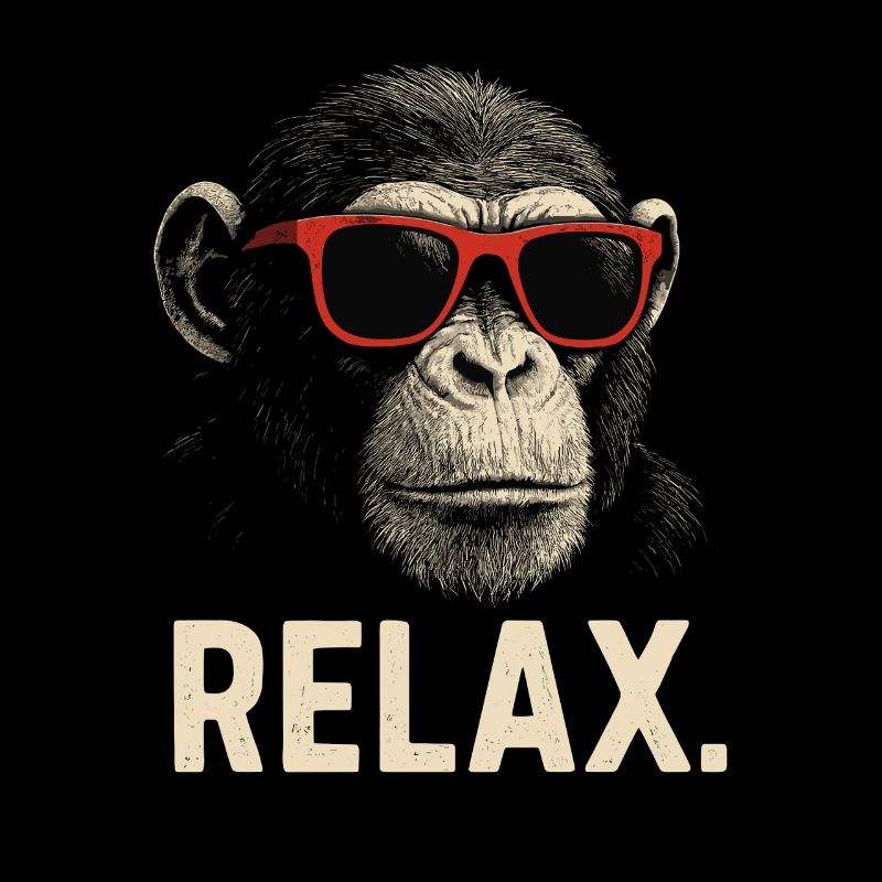 Cooler Affe mit Sonnenbrille – Relax