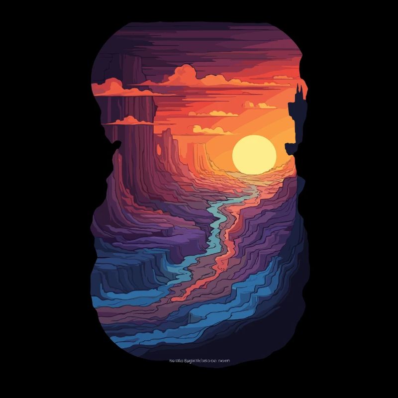 Coucher de soleil dans le canyon - Aventure dans le